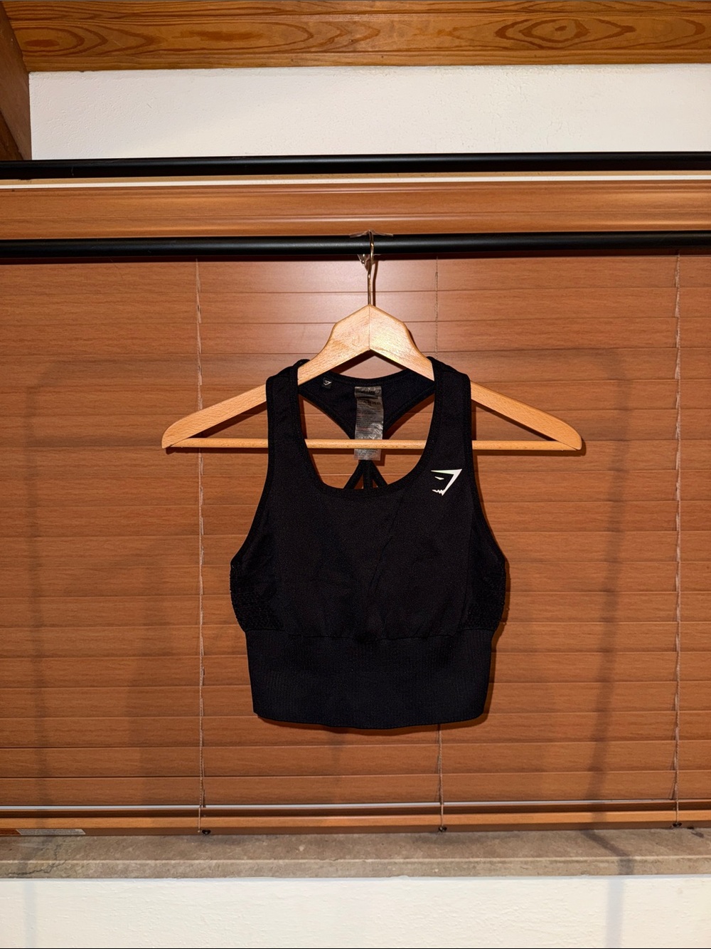 Gymshark Black High-Neck Racerback Sports Bra